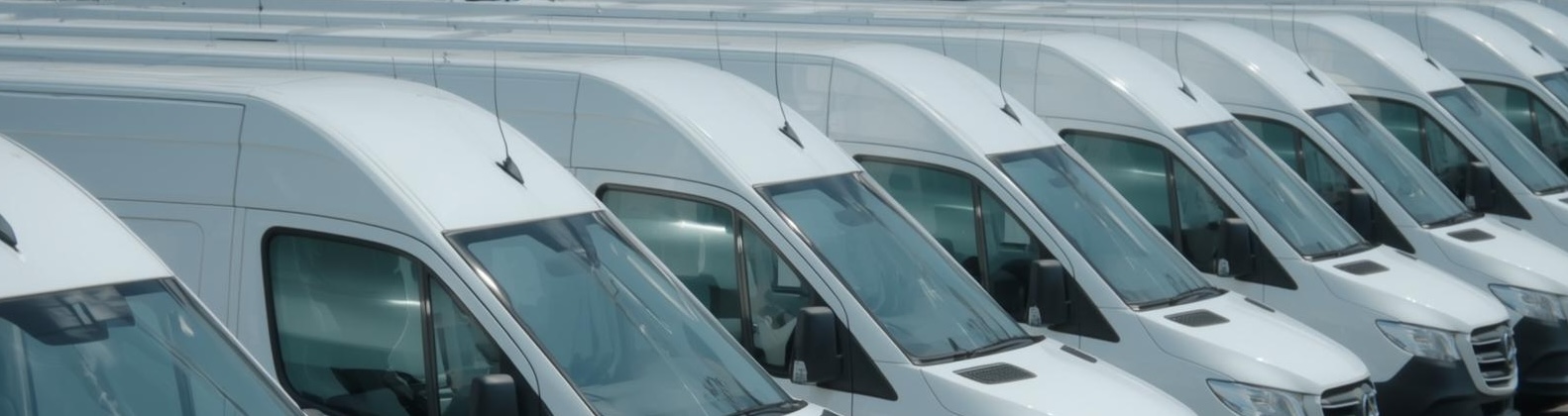 Garrett Mechanical fleet of white service vans ready for commercial facility maintenance calls